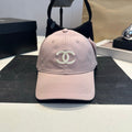 Embroidered Cotton Baseball Cap — Blush
