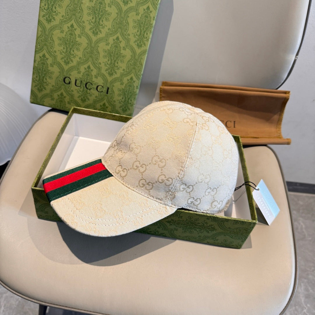Elegant Monogram Cap in Soft Cream