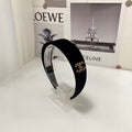 CHANEL BLACK VELVET HAIRBAND 832223