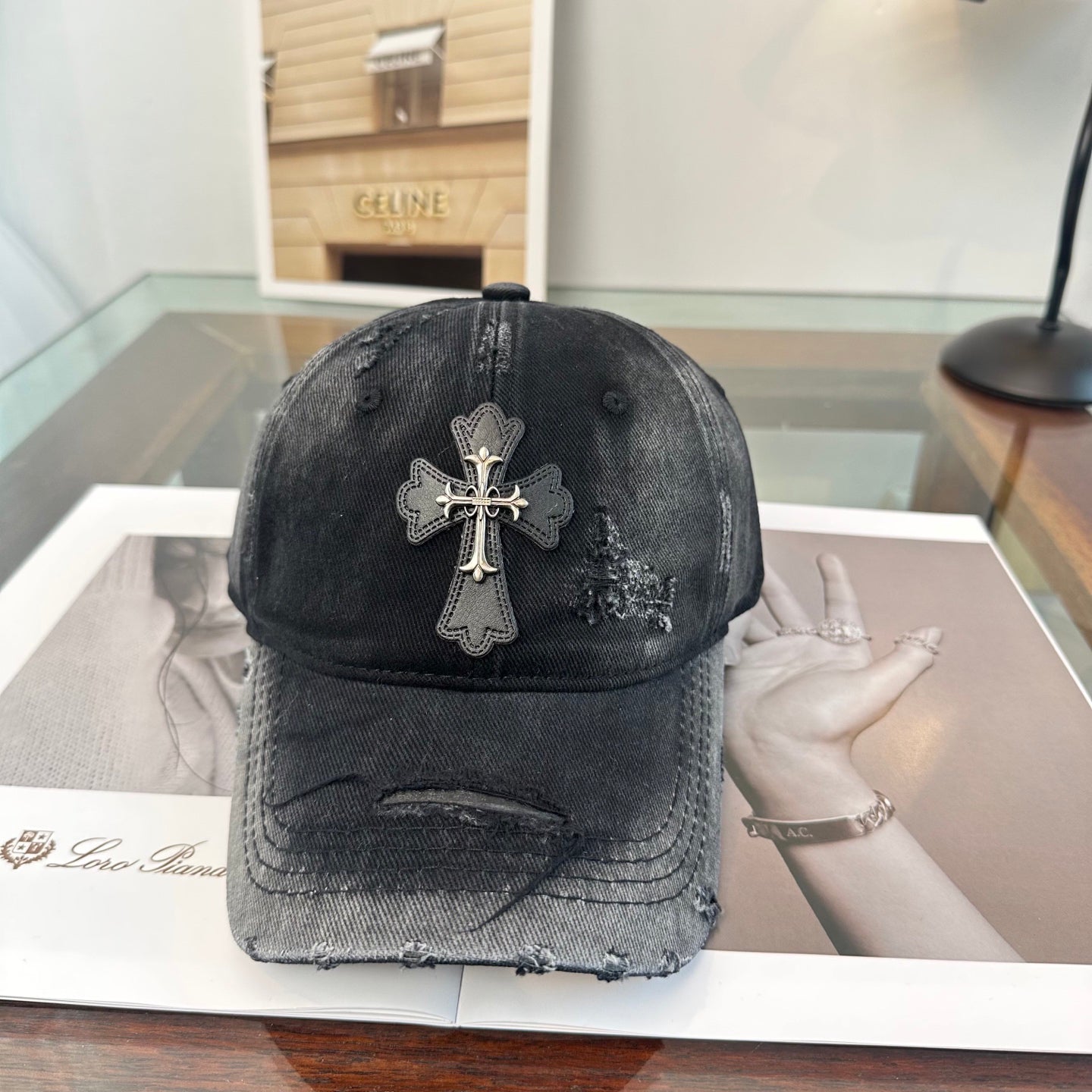 Premium Cross Embroidered Cap - Subtle Elegance