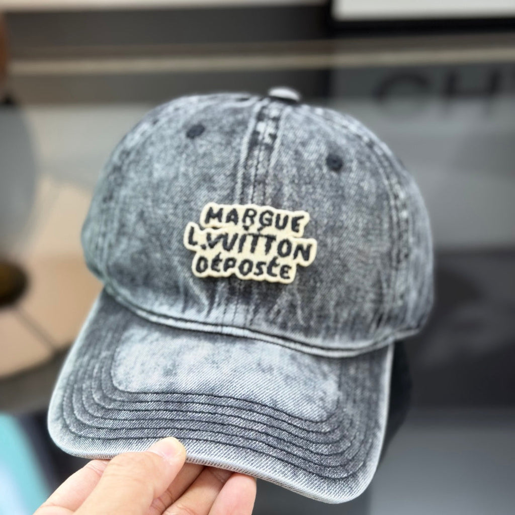Vintage Washed Denim Baseball Cap - Distressed Streetwear Hat