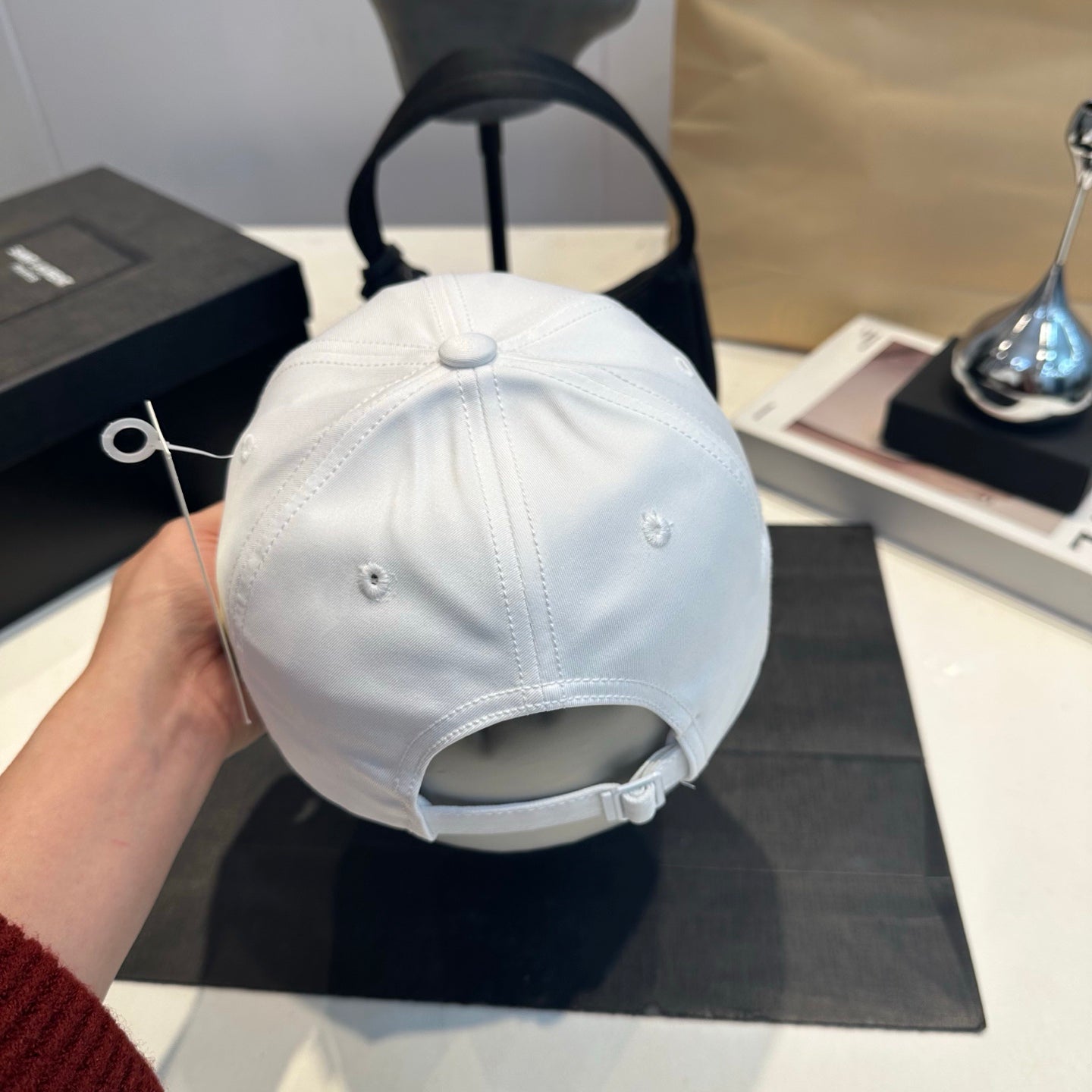 Embroidered Cotton Baseball Cap — White