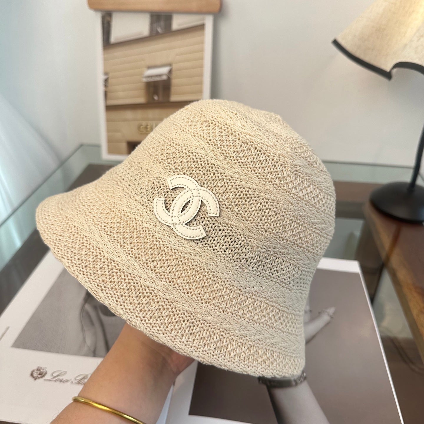 Chic Minimalist Summer Bucket Hat in Natural Beige