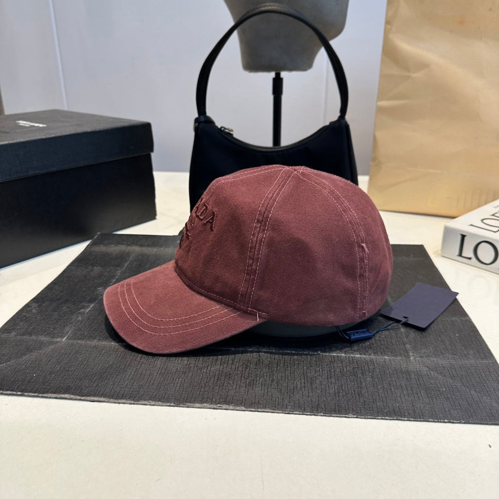 Embroidered Cotton Baseball Cap - Refined Minimalist Headwear