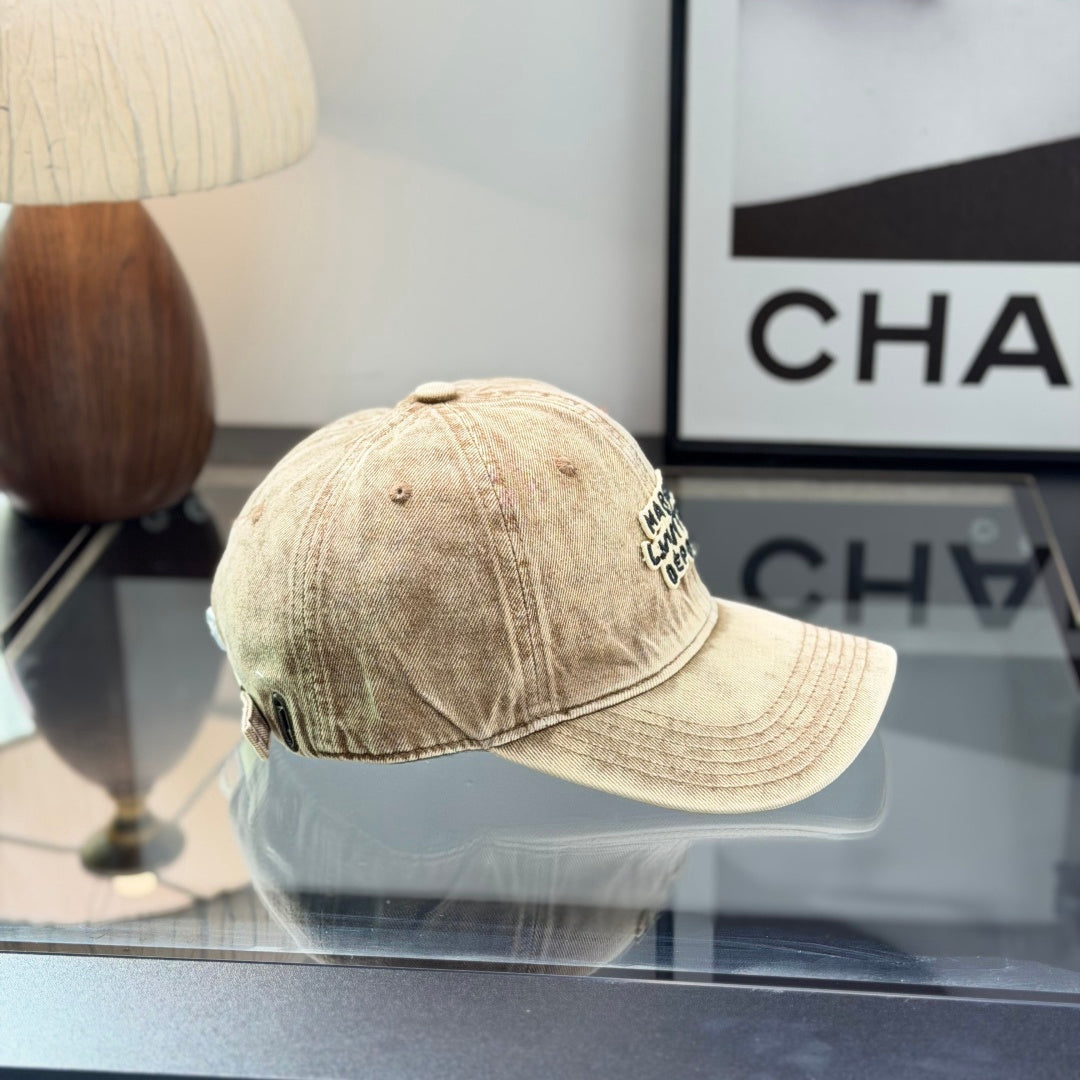 Distressed Denim Baseball Cap - Vintage Washed Streetwear Hat