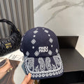 Embroidered Paisley Cotton Baseball Cap - Adjustable Streetwear Hat