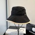 CELINE BUCKET HAT MODEL 651983 IN BLACK SLUB FABRIC