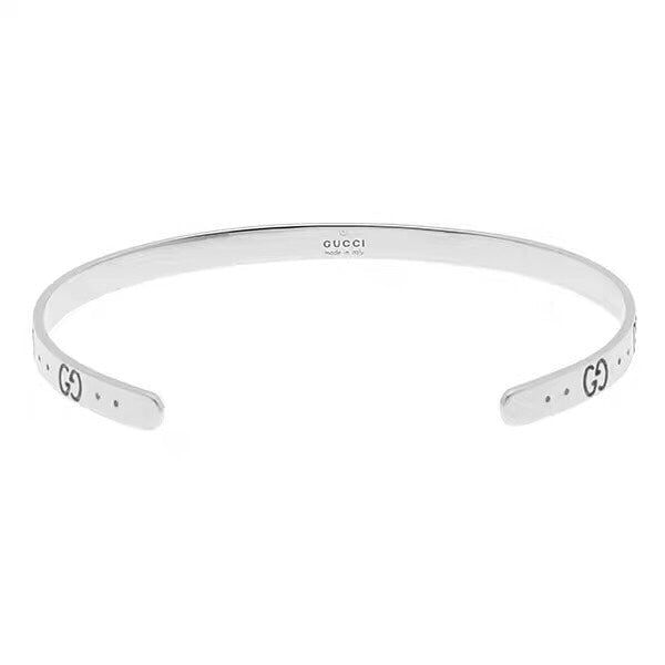 18K Double Gucci Icon Open Cuff Bracelet