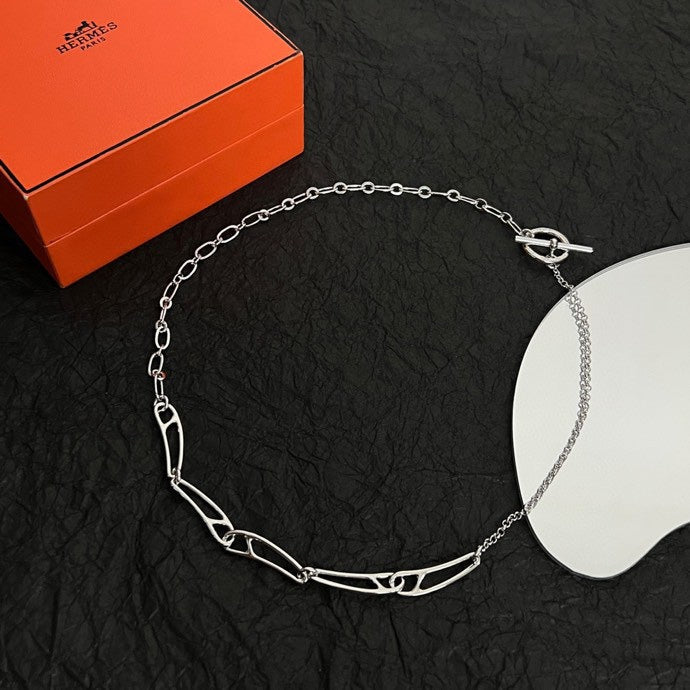 18K Chaine D'ancre Chain Hermes Necklace