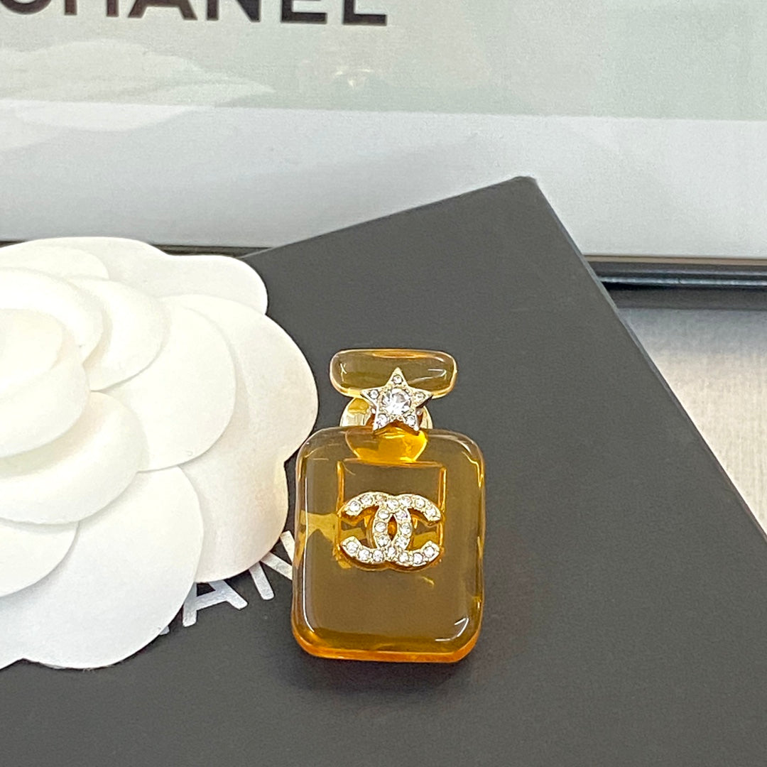 18K  Chanel Perfume Color Bottle Brooch