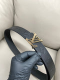 Reversible Calfskin Leather Belt with Dual-Texture Finish width 4.0cm