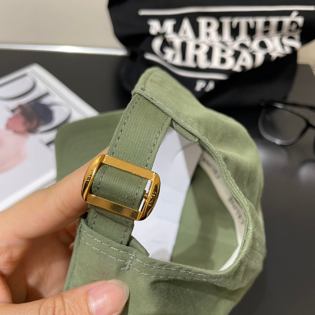 CELINE BASEBALL CAP MODEL 650702 IN GREEN COTTON