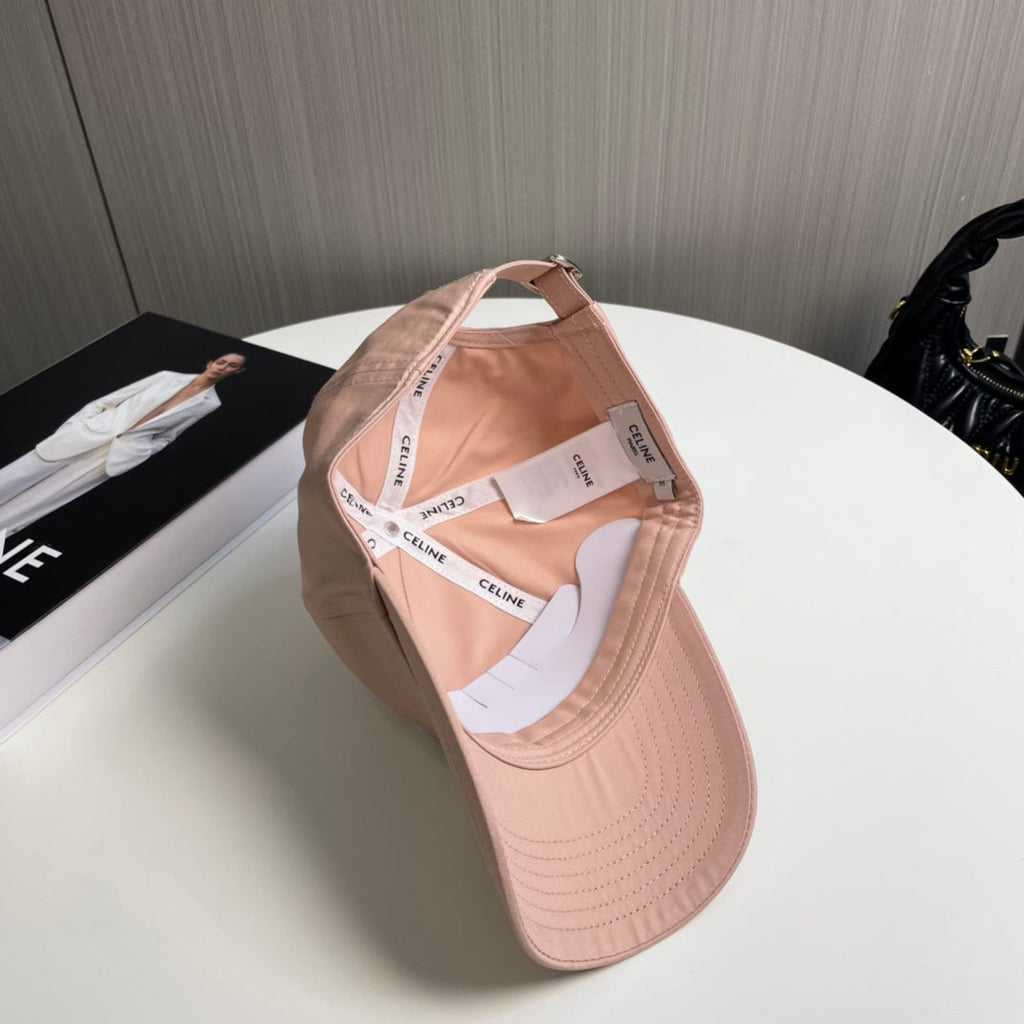 CELINE BASEBALL CAP MODEL 650715 IN LIGHT PINK COTTON