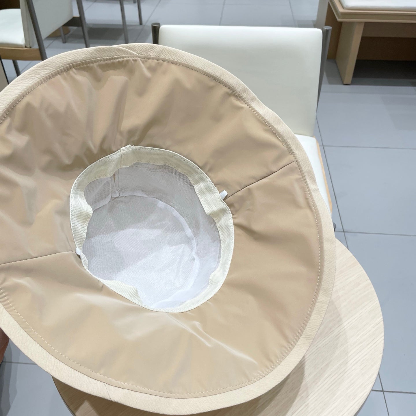 CELINE BUCKET HAT MODEL 650698 IN BEIGE FABRIC