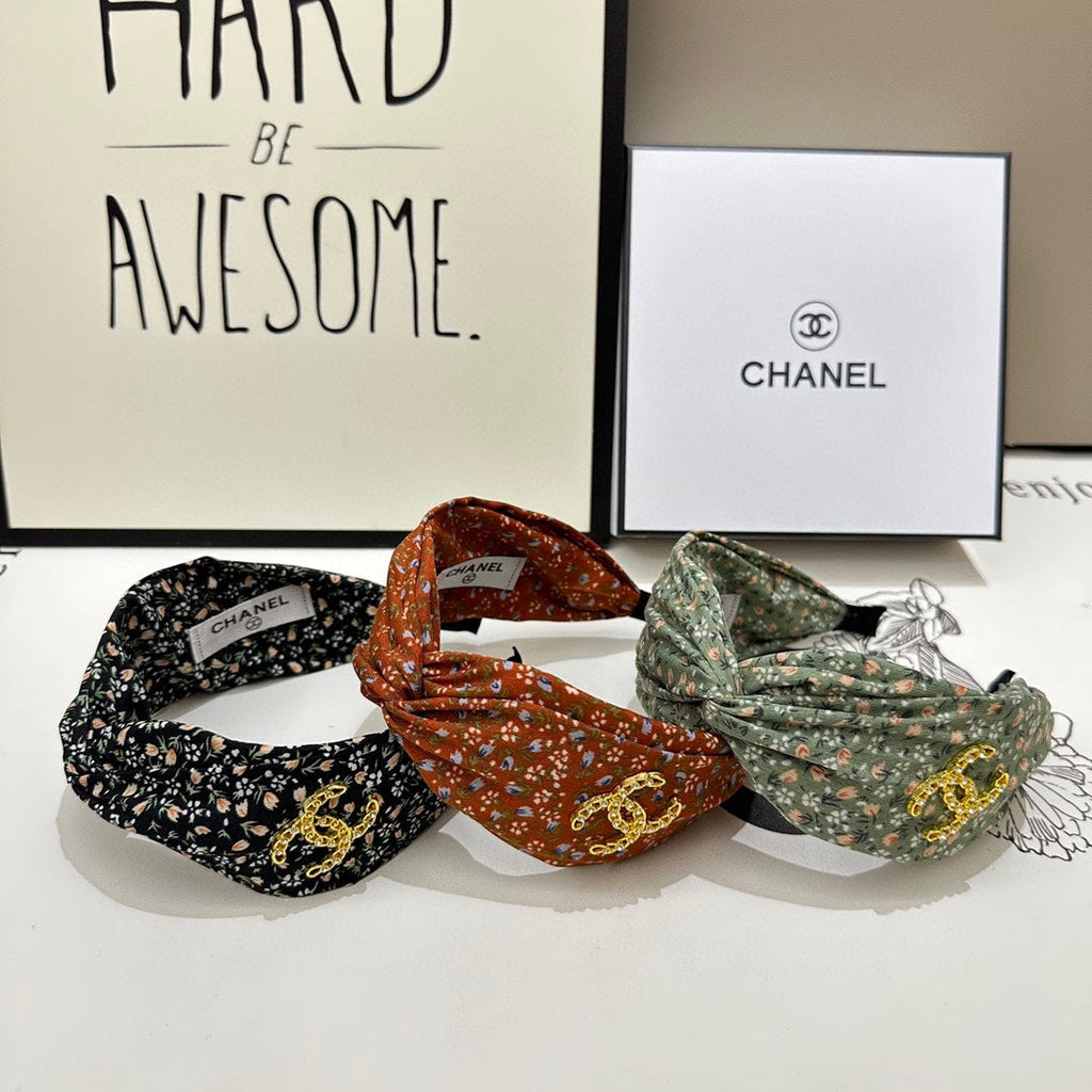CHANEL COLORFUL FABRIC HEADBAND 168582