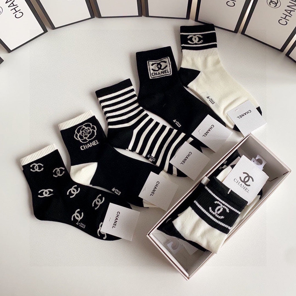 CHANEL LOW-CUT SOCKS 423831 (1 BOX)