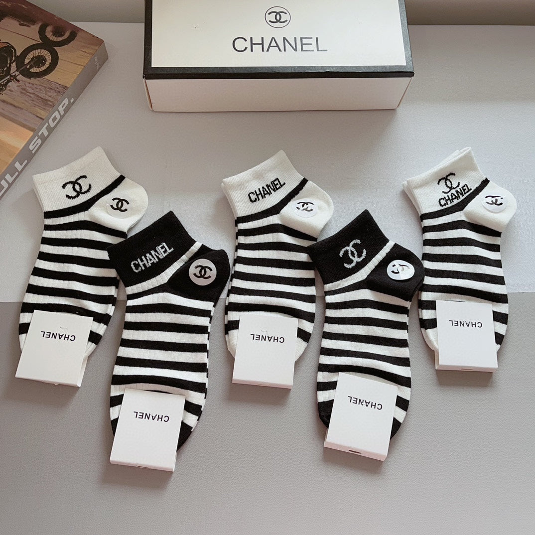 CHANEL ANKLE SOCKS 412639 ( 1 BOX )