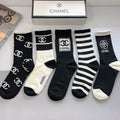 CHANEL CREW SOCKS 425643 ( 1 BOX )