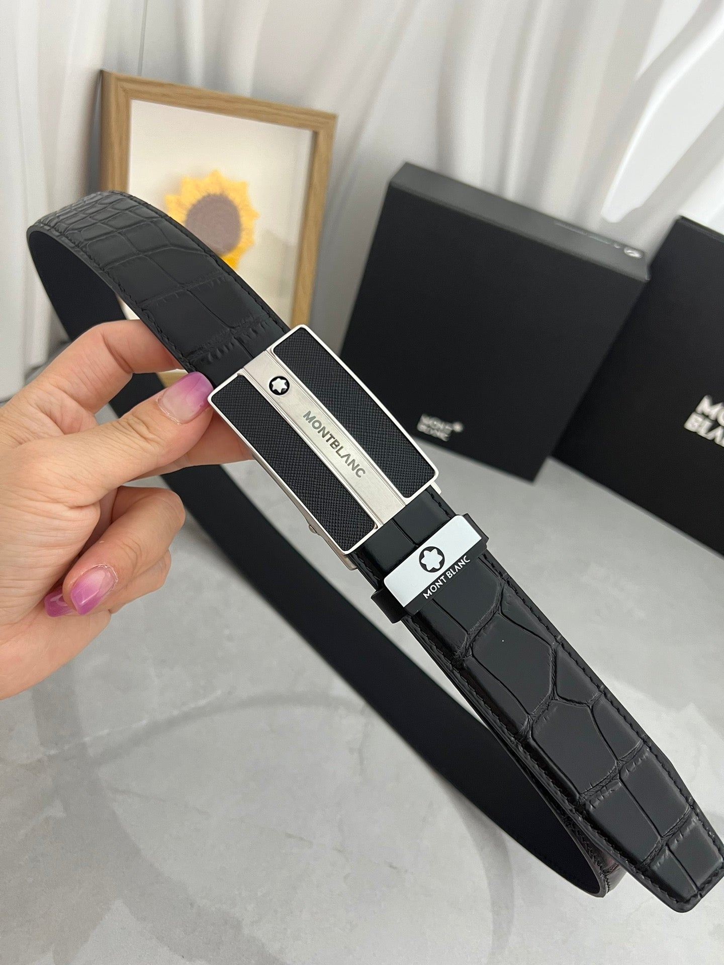 Premium Leather Belt – Refined Brushed Metal Buckle | Everyday Luxury | 3.5cm Width