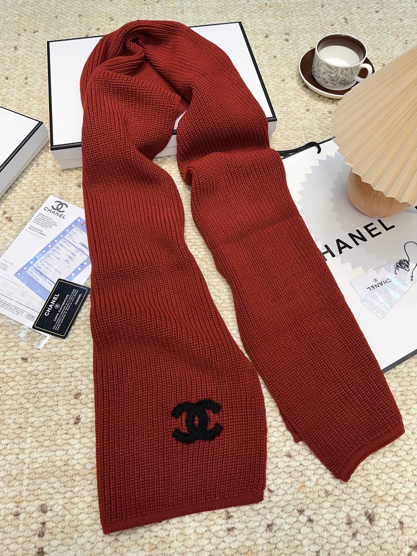 CHANEL 25S SCARF 175 IN WOOL 991921