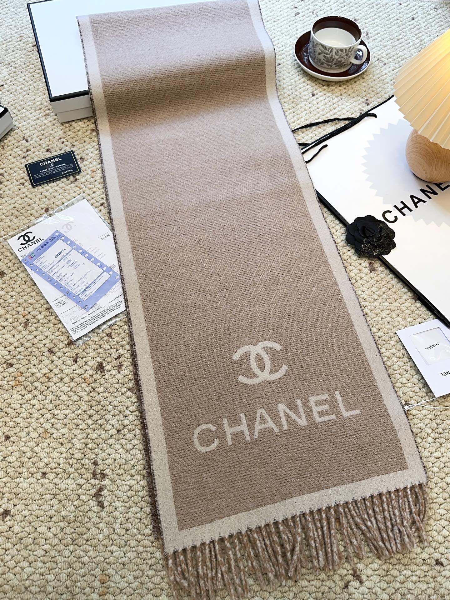 CHANEL 25S SCARF 184 CM IN MERINO WOOL 943169
