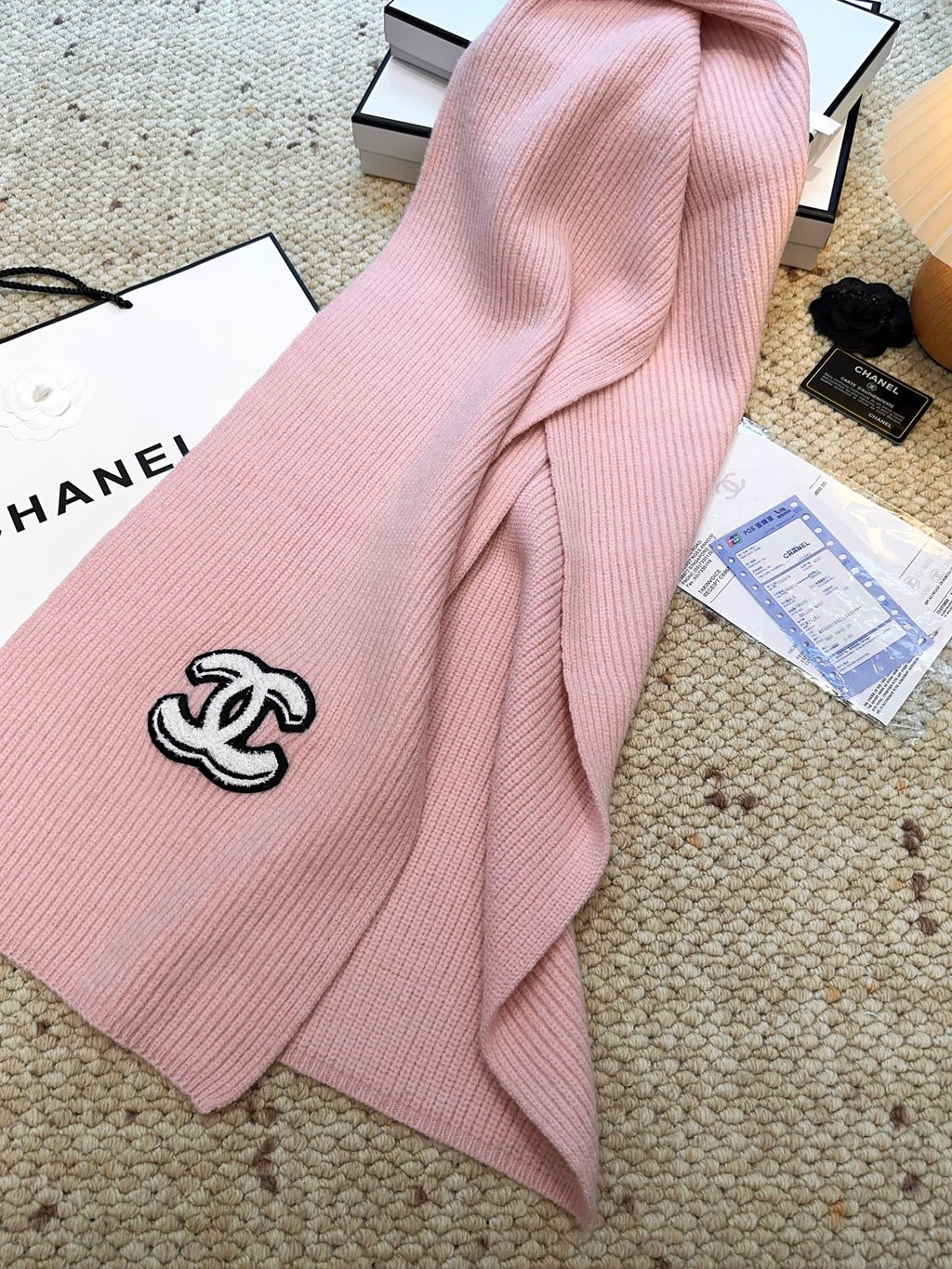 CHANEL 25S SCARF 175 IN CASHMERE 932233