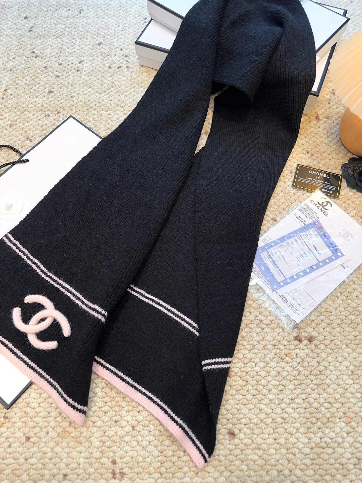 CHANEL 25S SCARF 175 IN CASHMERE 932235