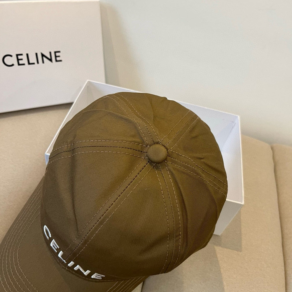 CELINE BASEBALL CAP MODEL 650193 IN BROWN FABRIC