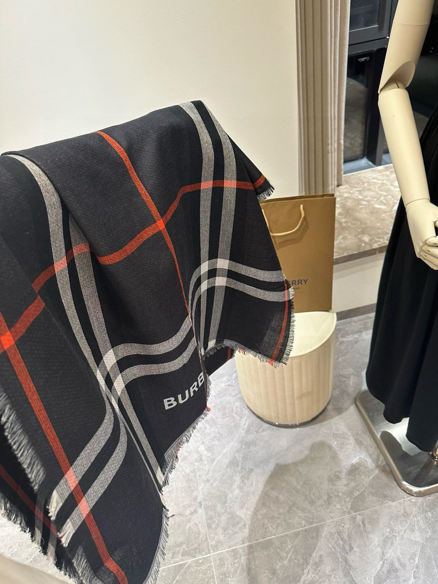 BBR SCARF 220 CM IN WOOL MIX SILK 490014