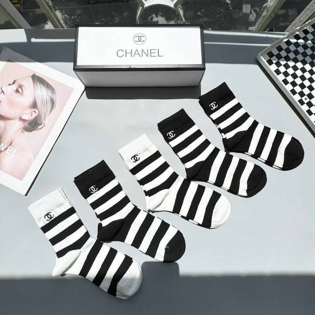 CHANEL LOW-CUT SOCKS 409454 ( 1 BOX )