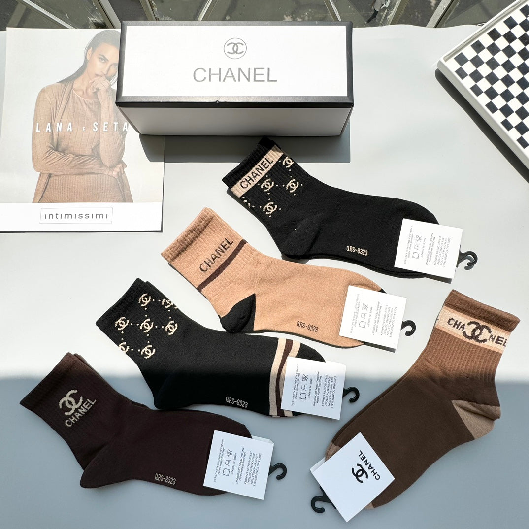 CHANEL LOW-CUT SOCKS 409458 ( 1 BOX )