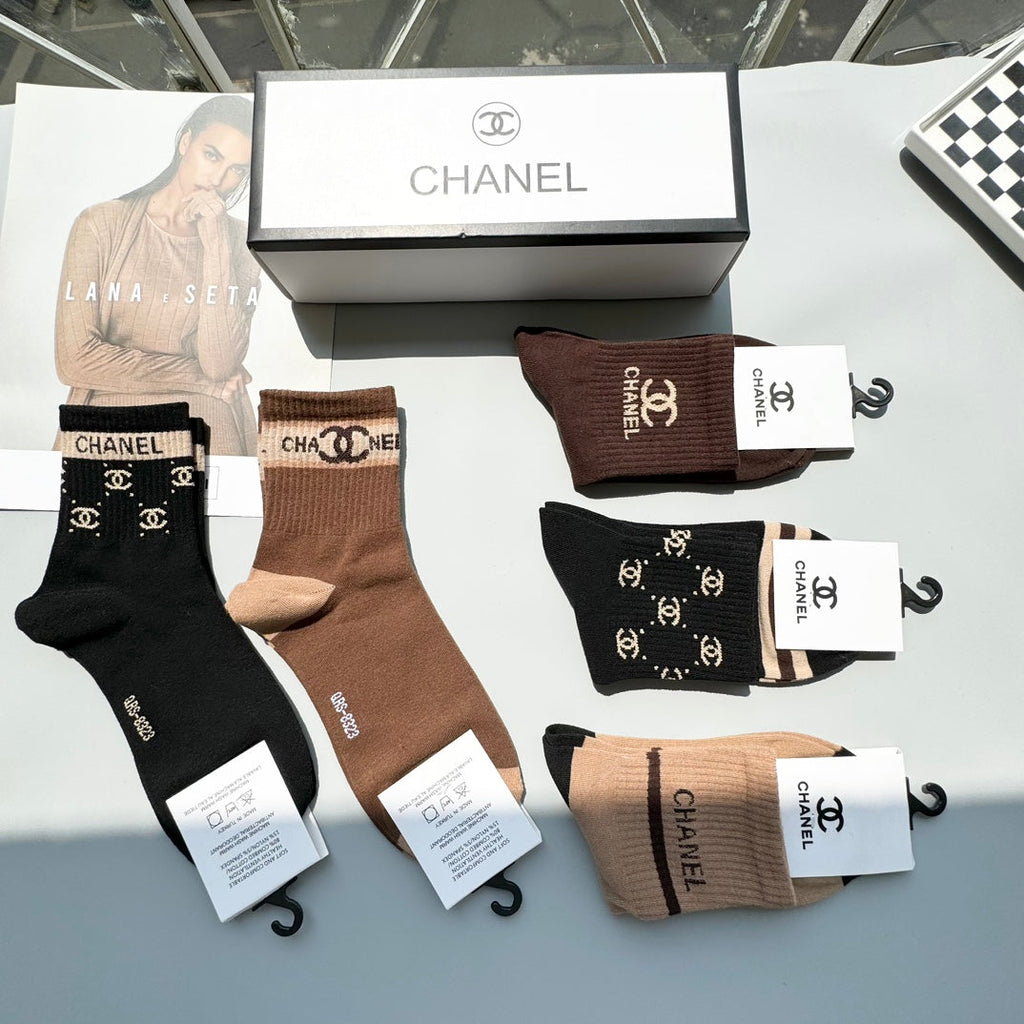CHANEL LOW-CUT SOCKS 409458 ( 1 BOX )
