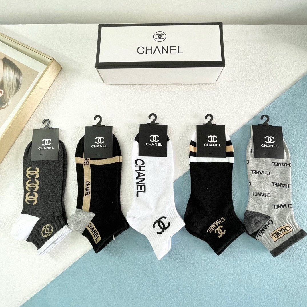 CHANEL LOW-CUT SOCKS 416035 ( 1 BOX )