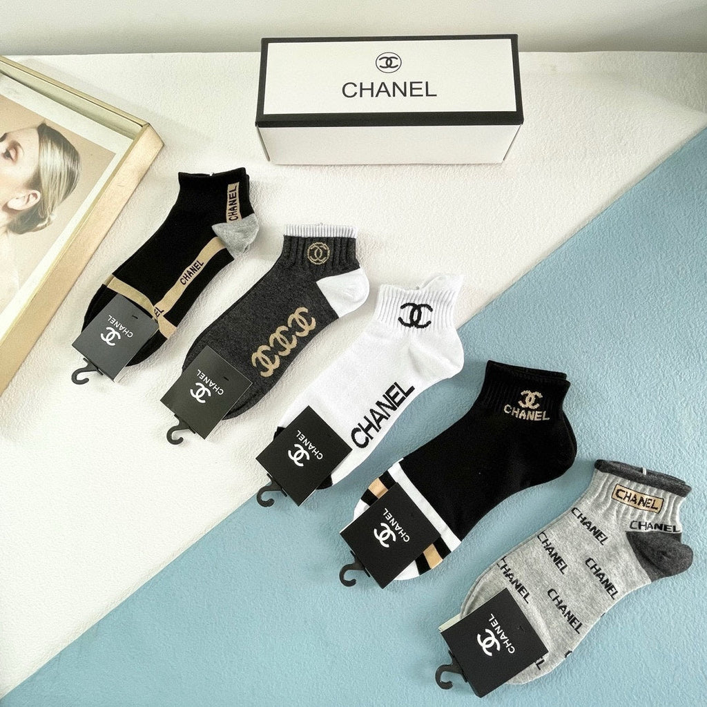 CHANEL LOW-CUT SOCKS 416035 ( 1 BOX )