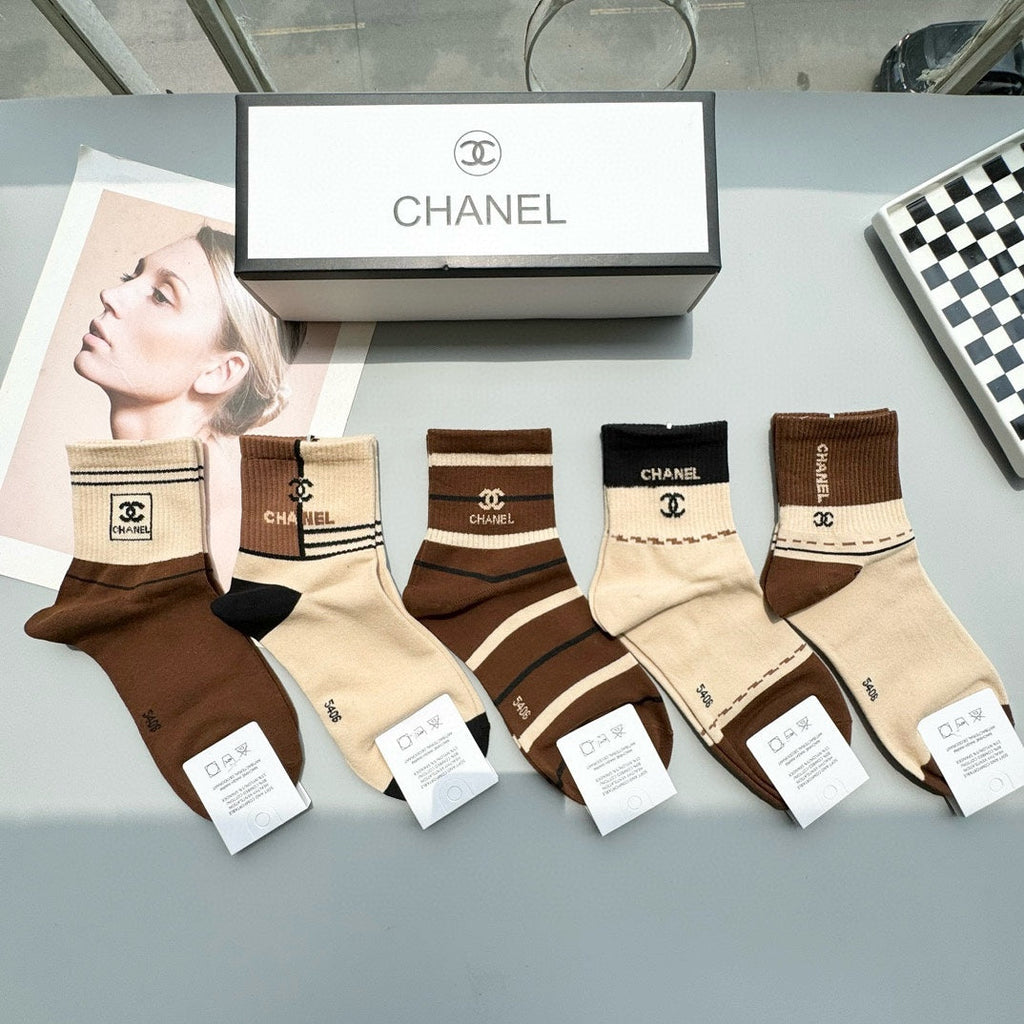 CHANEL LOW-CUT SOCKS 423898 (1 BOX)