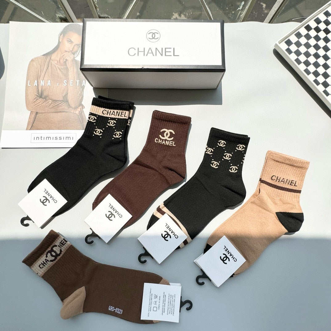 CHANEL ANKLE SOCKS 423689 (1 BOX)