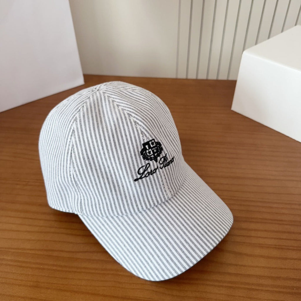 Pinstripe Cotton Baseball Cap