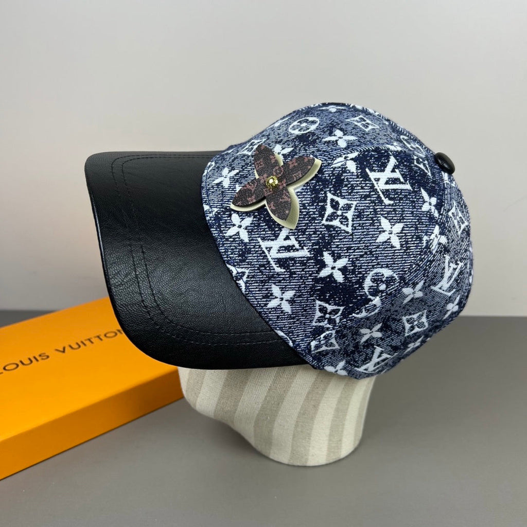Monogram Denim-Style Baseball Cap